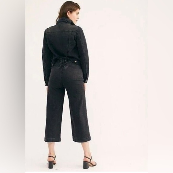 We the Free CRVY Lace Up Crop Wide Leg Jeans - Picture 2 of 8